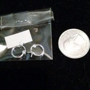 .925 Sterling Silver Small Hoop Earings